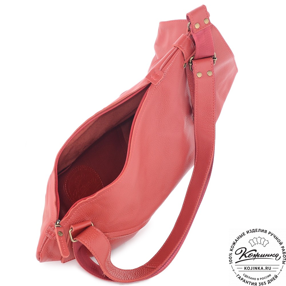  Кожаный рюкзак "Селена" (красный) 