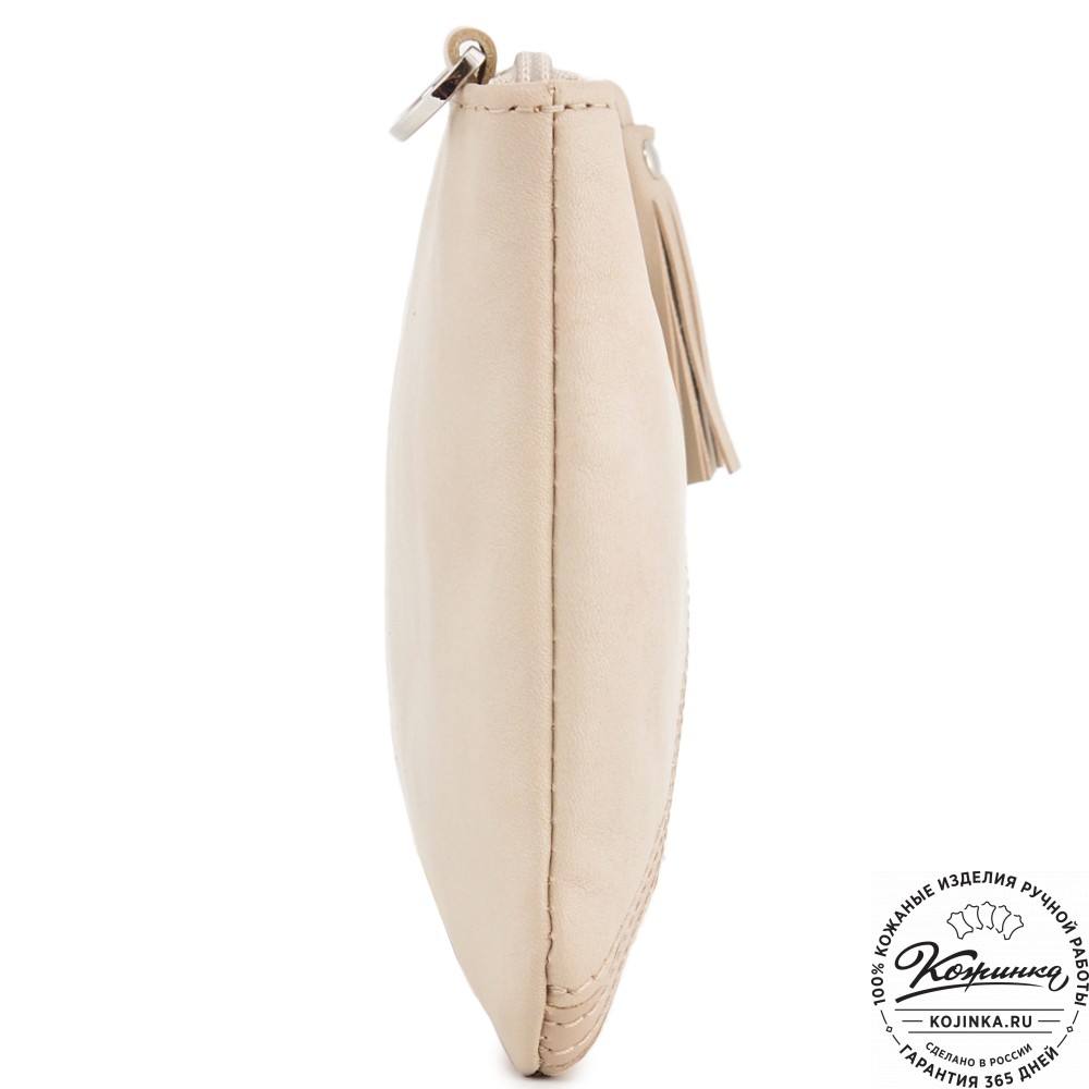 Кожаная сумка "Шарлота" (бежевая)