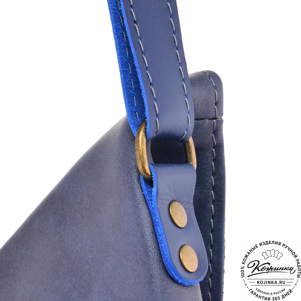 Кожаная сумка "Верона" (синяя) 
