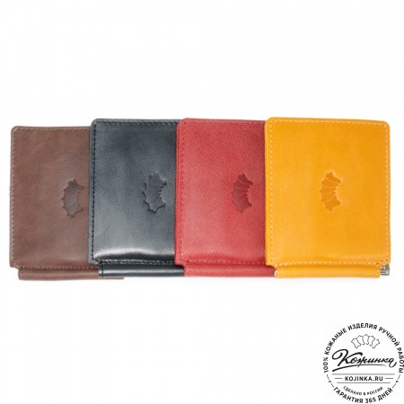 Кожаный зажим для денег "Бремен" (малина)