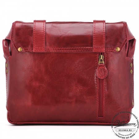 Кожаная  сумка "Фрея" (бордо)