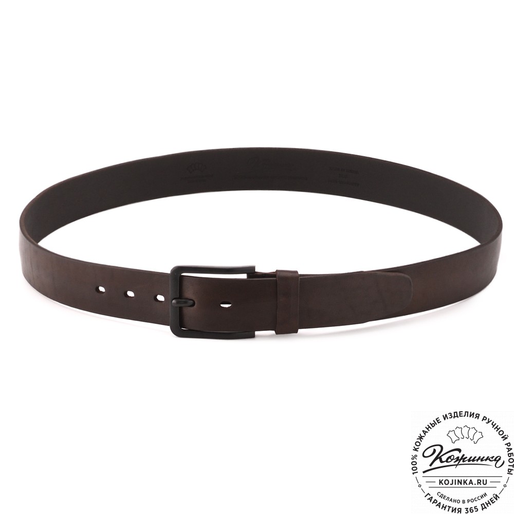 Кожаный ремень "Гольфстрим" (коричневый)
