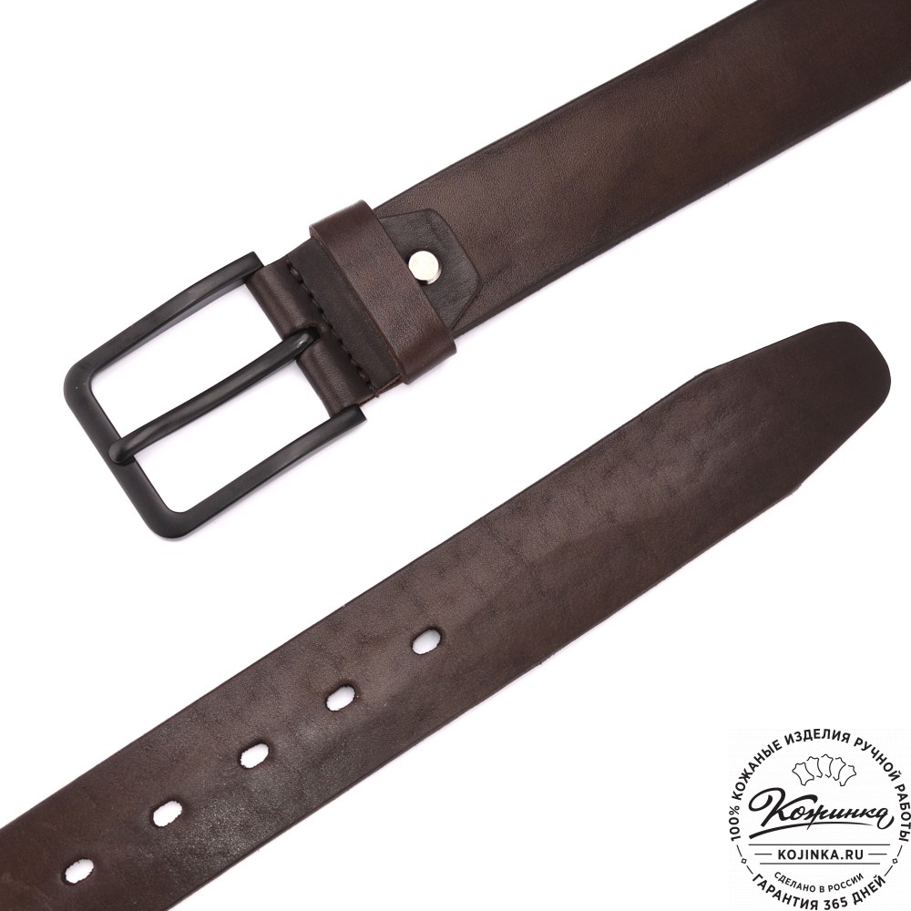 Кожаный ремень "Гольфстрим" (коричневый)