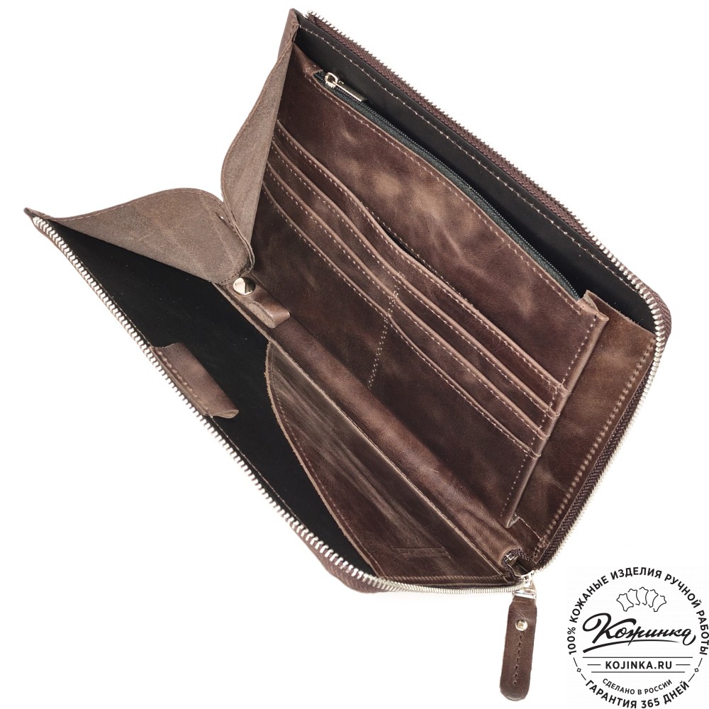 Кожаная папка для документов "Кейптаун" (темно-коричневый антик)