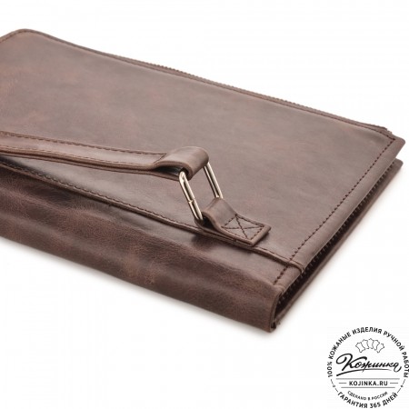 Кожаная папка для документов "Кейптаун" (темно-коричневый антик)