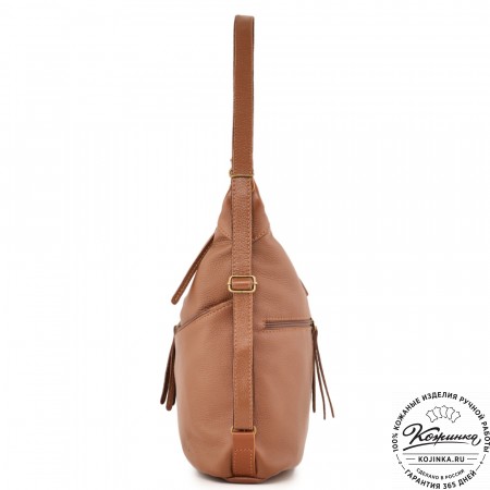 Женская кожаная сумка-трансформер "Ливадия" (коричневая) 