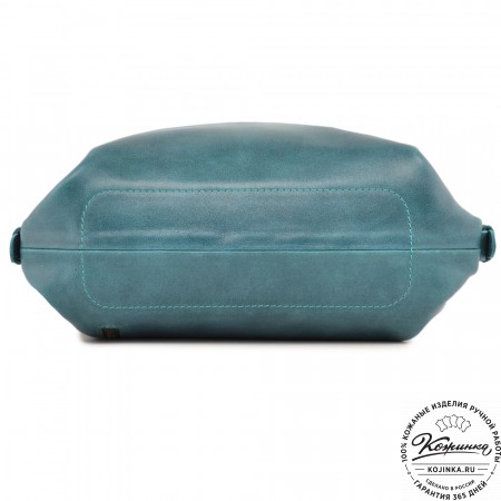  Женский кожаный рюкзак "Паулина" (изумруд) 