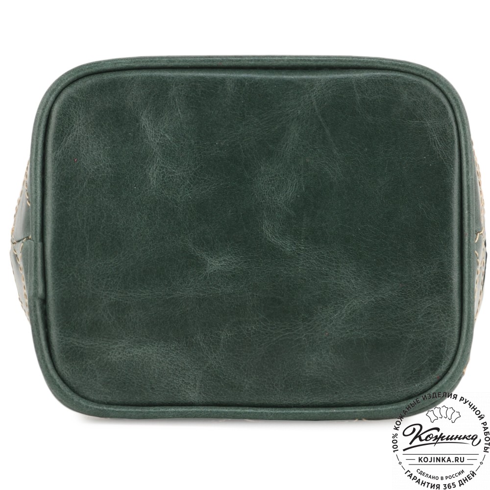 Женская кожаная сумка "Жизель" (зеленый)