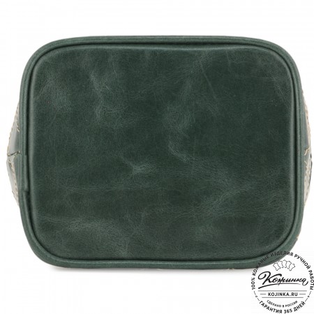 Женская кожаная сумка "Жизель" (зеленый)