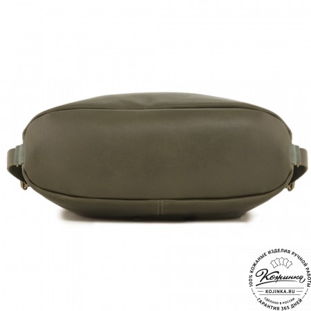 Женская кожаная сумка-трансформер "Ливадия" (хаки гладкая кожа) 