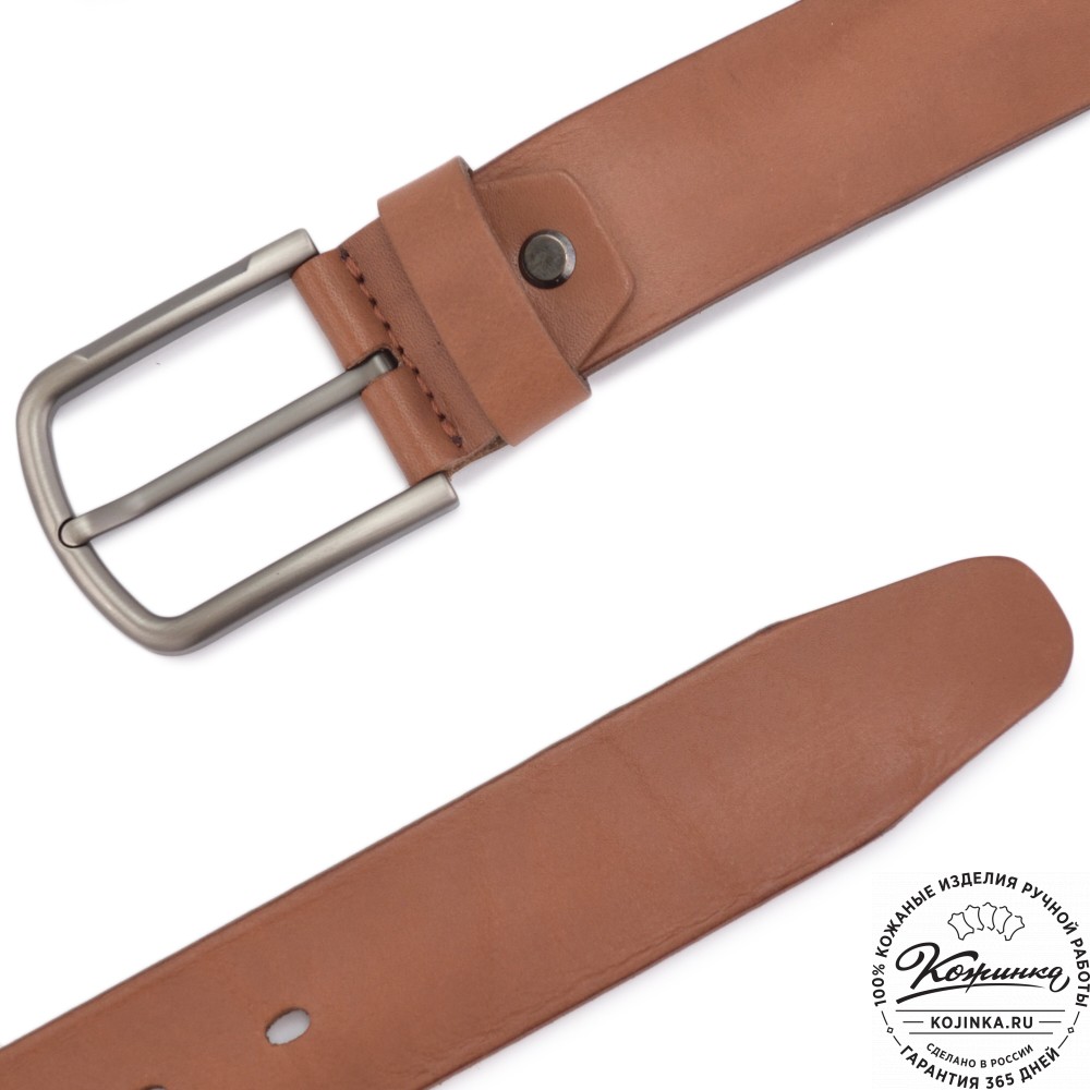 Кожаный ремень "Канзас" (коньяк)