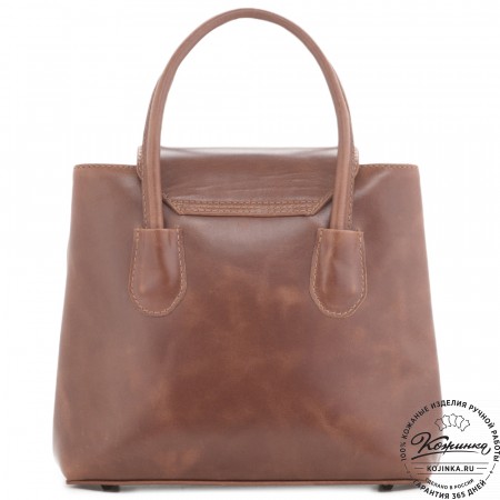 Женская кожаная сумка "Ванесса" (коньяк глянец)