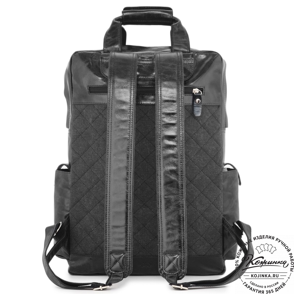 Кожаный рюкзак "Вассерман" (черный антик)