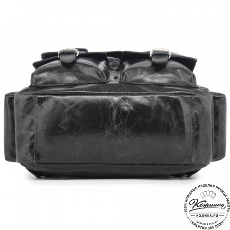 Кожаный рюкзак "Вассерман" (черный антик)