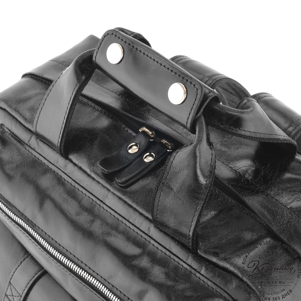 Кожаный рюкзак "Вассерман" (черный антик)