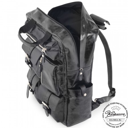 Кожаный рюкзак "Вассерман" (черный антик)