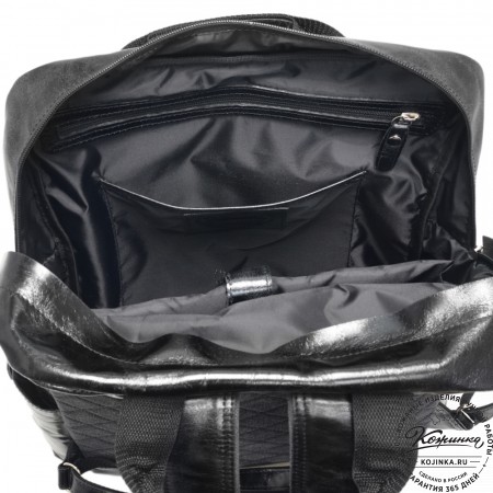 Кожаный рюкзак "Вассерман" (черный антик)