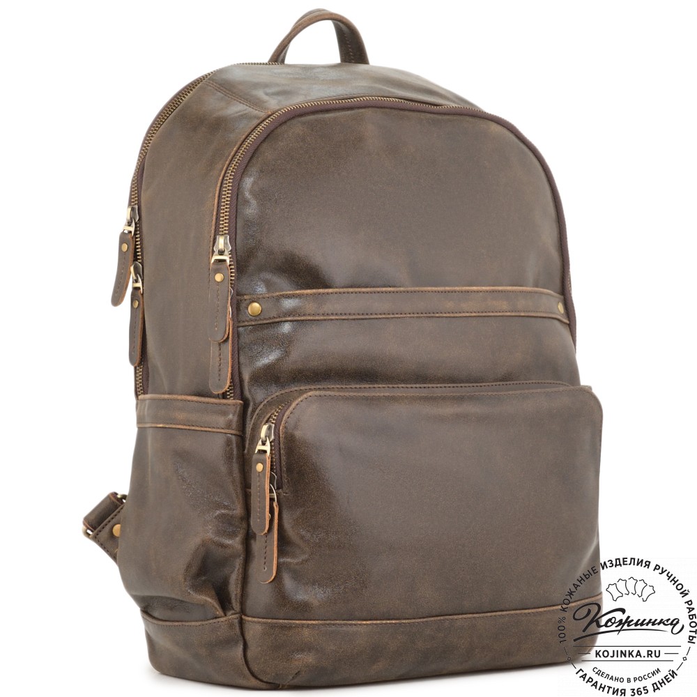 Мужской кожаный рюкзак "Гудвин" (коричневая наппа)