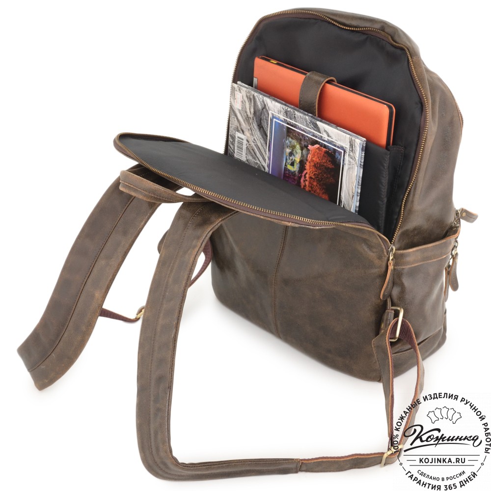 Мужской кожаный рюкзак "Гудвин" (коричневая наппа)