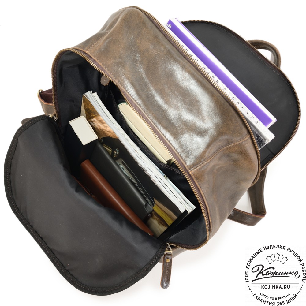 Мужской кожаный рюкзак "Гудвин" (коричневая наппа)