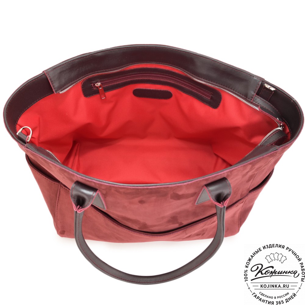 Кожаная женская сумка "Калипсо" (бордо)