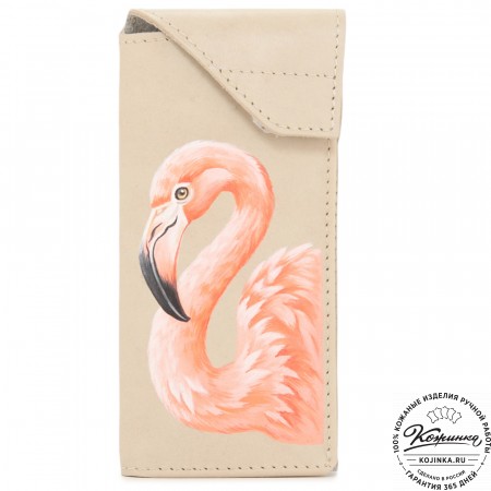 Кожаный футляр для очков "Марокко" "Фламинго"