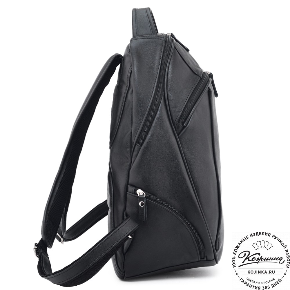 Кожаный рюкзак "Ланселот" (чёрный)