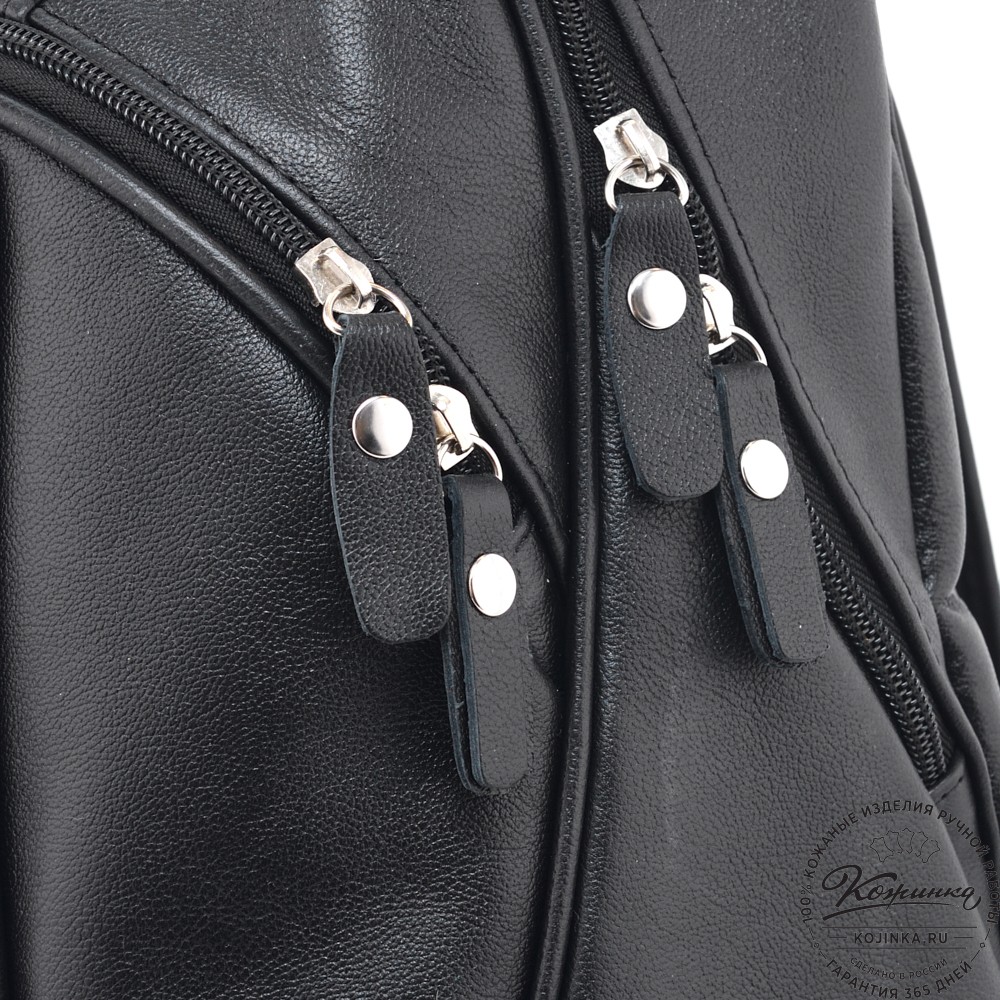 Кожаный рюкзак "Ланселот" (чёрный)