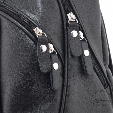 Кожаный рюкзак "Ланселот" (чёрный)