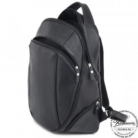 Кожаный рюкзак "Ланселот" (чёрный)
