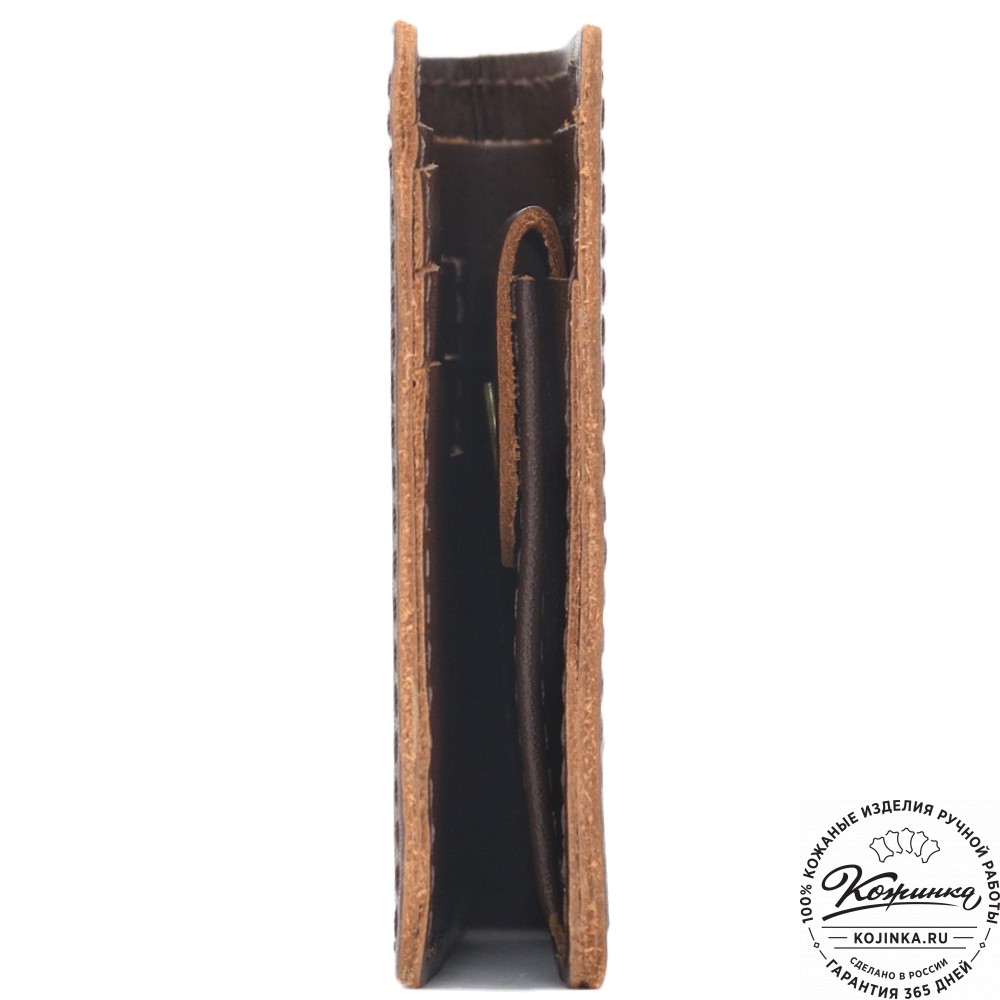 Кожаный бумажник "Рокки" "Лисенок" (коричневый)