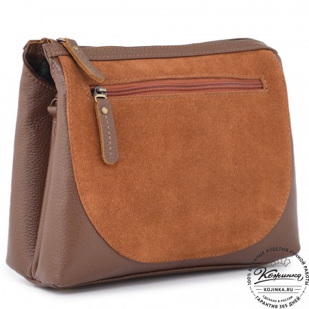 Женская кожаная сумка "Валери" (светло-коричневая)