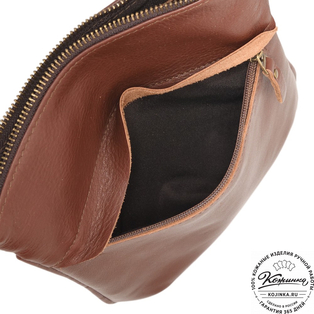 Мужская кожаная сумка "Говард" (коньяк)