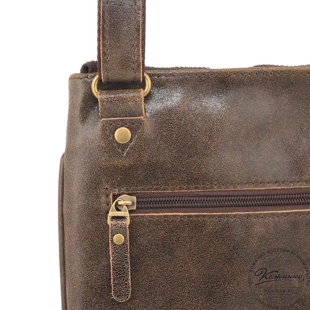 Мужская кожаная сумка "Говард" (коричневая наппа)