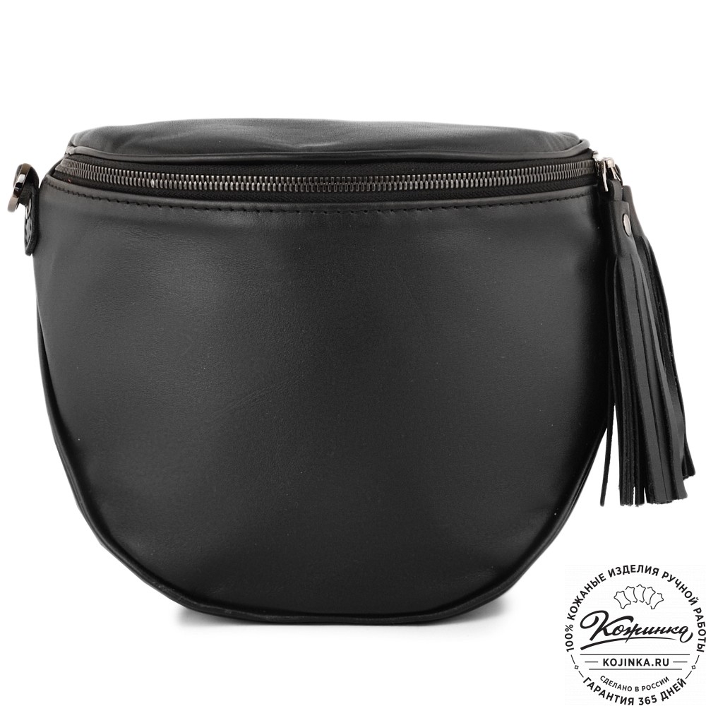 Женская кожаная сумка "Либерти" (черная)