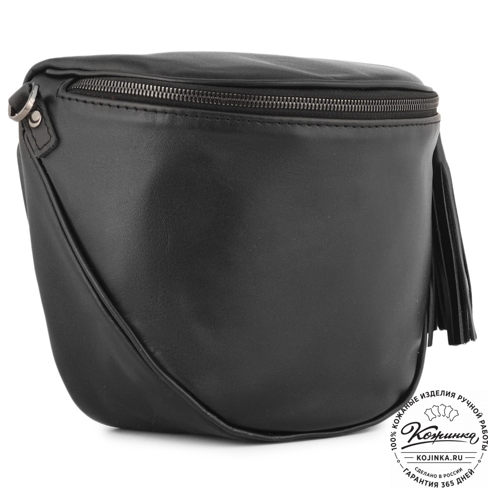 Женская кожаная сумка "Либерти" (черная)