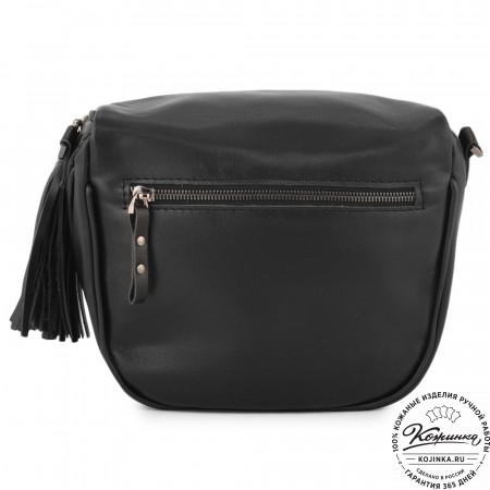 Женская кожаная сумка "Либерти" (черная)