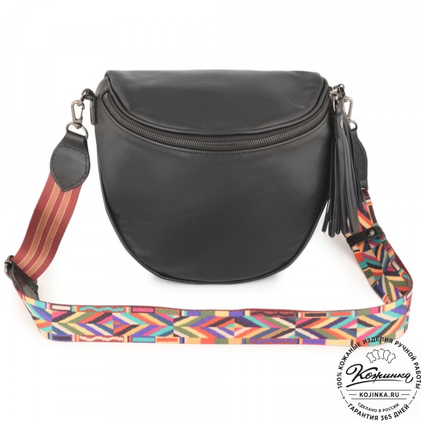 Женская кожаная сумка "Либерти" (черная). фото 1