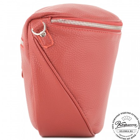 Женская кожаная сумка "Либерти" (красная)