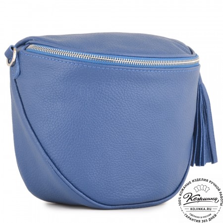 Женская кожаная сумка "Либерти" (синяя)