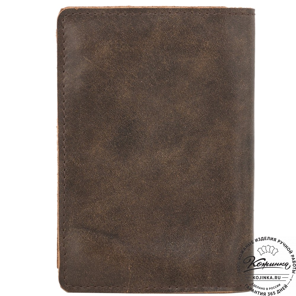 Кожаный бумажник для документов "Неаполь" (коричневая наппа)
