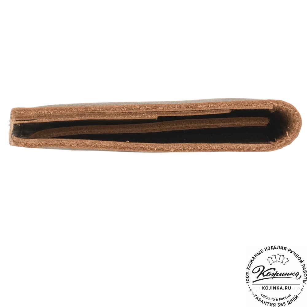 Кожаный бумажник для документов "Неаполь" (коричневая наппа)