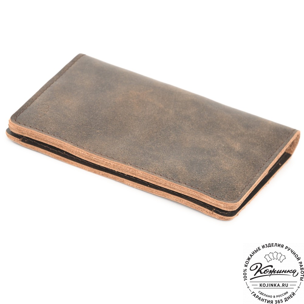 Кожаный бумажник для документов "Неаполь" (коричневая наппа)