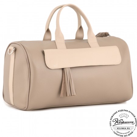  Женская кожаная сумка "Византия" (бежевый)