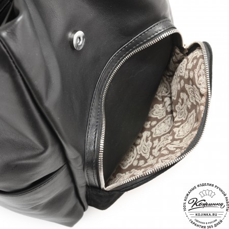 Женский кожаный рюкзак "Франческа" (черный)