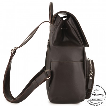 Женский кожаный рюкзак "Франческа" (темно-коричневый)