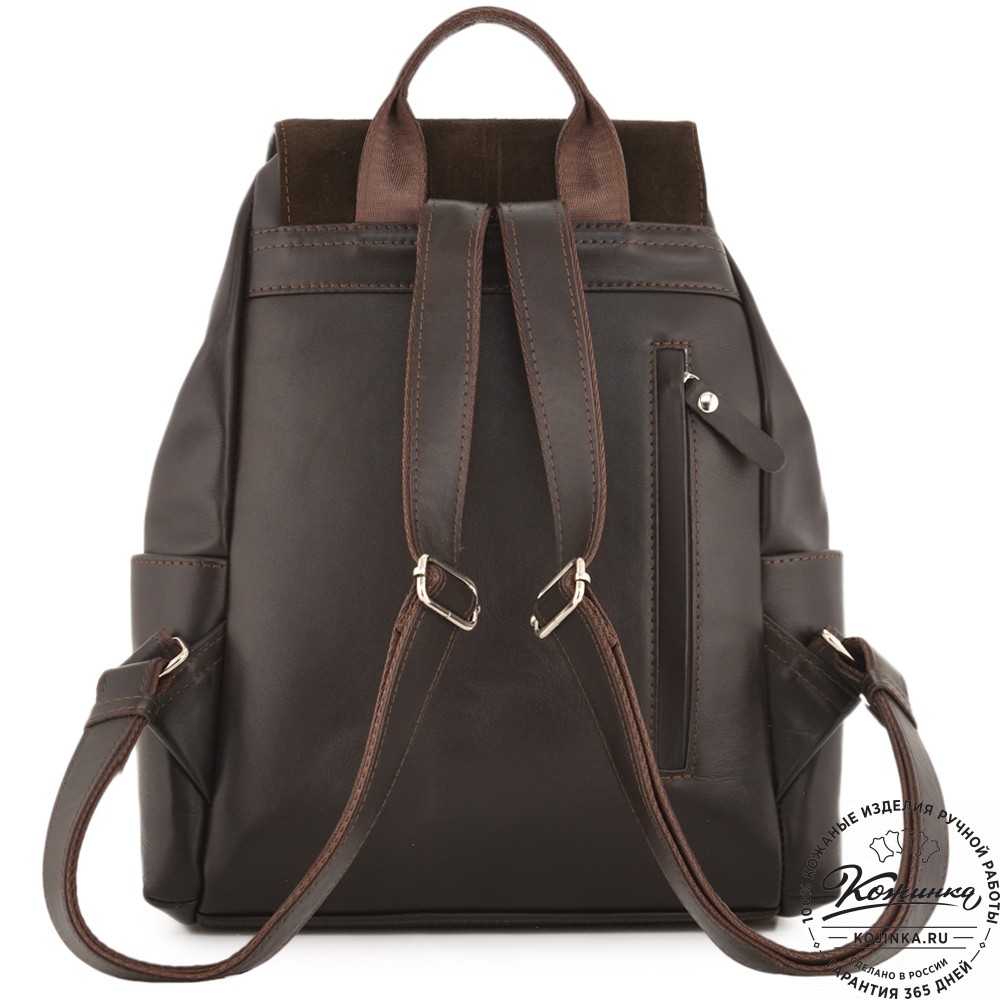 Женский кожаный рюкзак "Франческа" (темно-коричневый)
