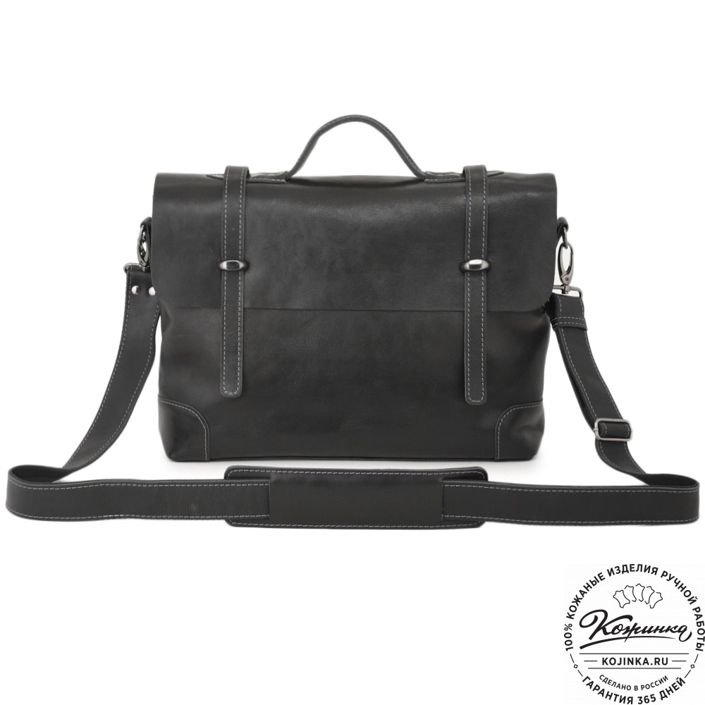 Кожаный портфель "Англетер" (черный)