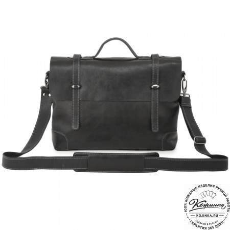 Кожаный портфель "Англетер" (черный)