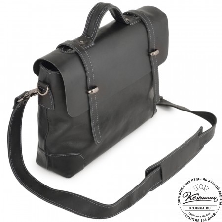 Кожаный портфель "Англетер" (черный)